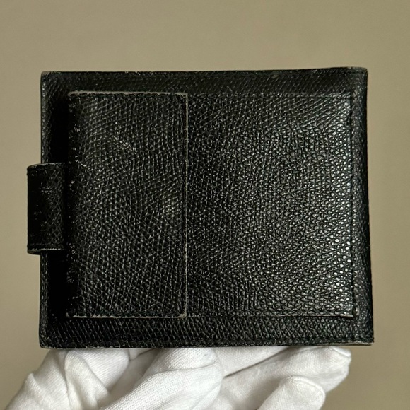 Celine Black Bifold With Gold Clasp Red Interior Wallet - Picture 2 of 11